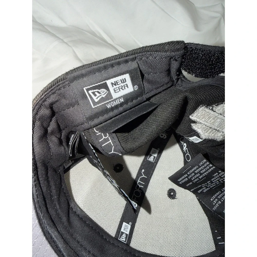 Harley Davidson New Era 9FORTY Womens Hat White Black Croc Embossed Biker Cap